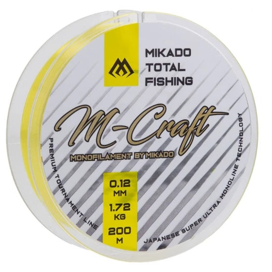 Fir Monofilament Mikado M-craft, Yellow, 2.84kg, 0.16mm, 200m