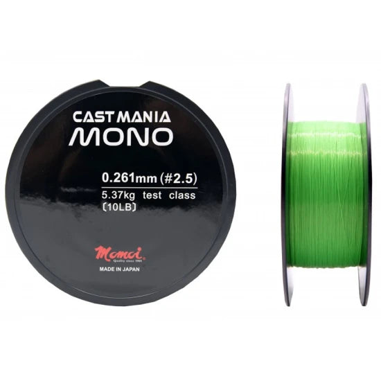 Fir Monofilament Momoi Cast Mania Mono, Wasabi Green, 0.309mm, 7.20kg, 1200m