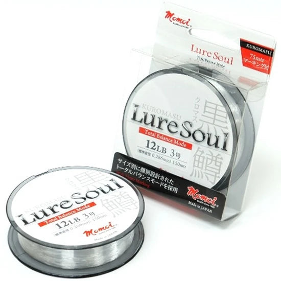 Fir Monofilament Momoi Luresoul Kuromasu Nylon, Clear, 0.286mm, 5.50kg, 150m