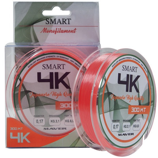 Fir Monofilament Maver IT 4K 300m Orange Fluo 0.25mm 7.50kg