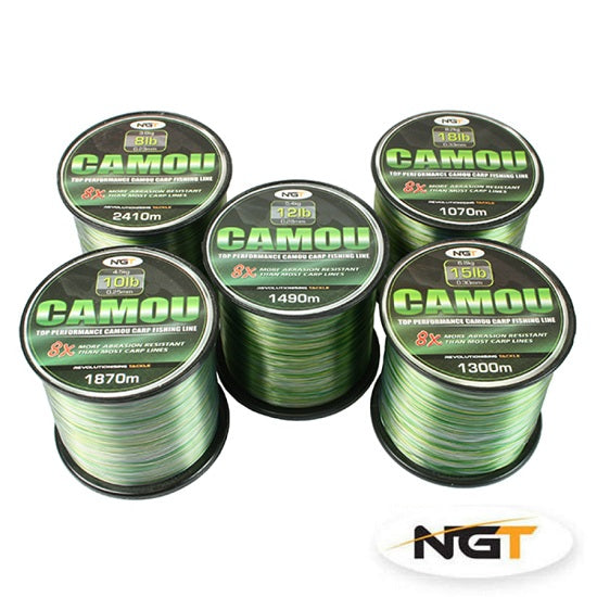 Fir Monofilament NGT Camo Line, 0.28mm 12lbs 1490m
