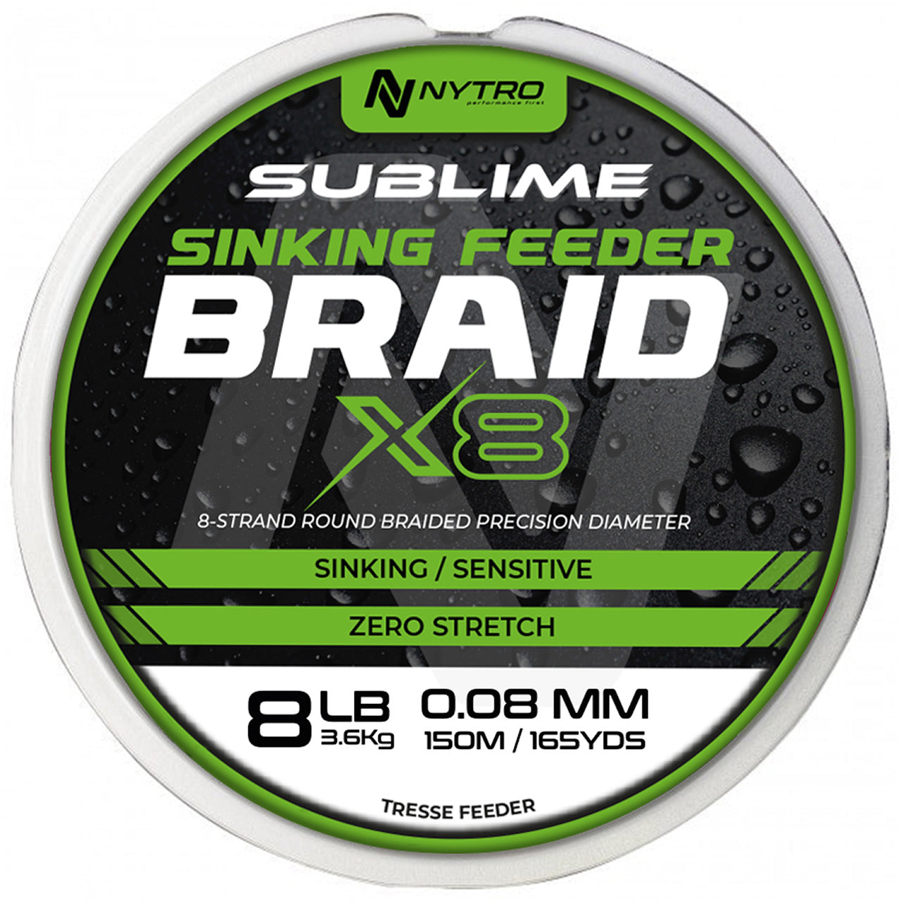 Fir Monofilament Nytro Sublime Sinking Feeder Transparent, 0.16mm, 1.8kg, 150m