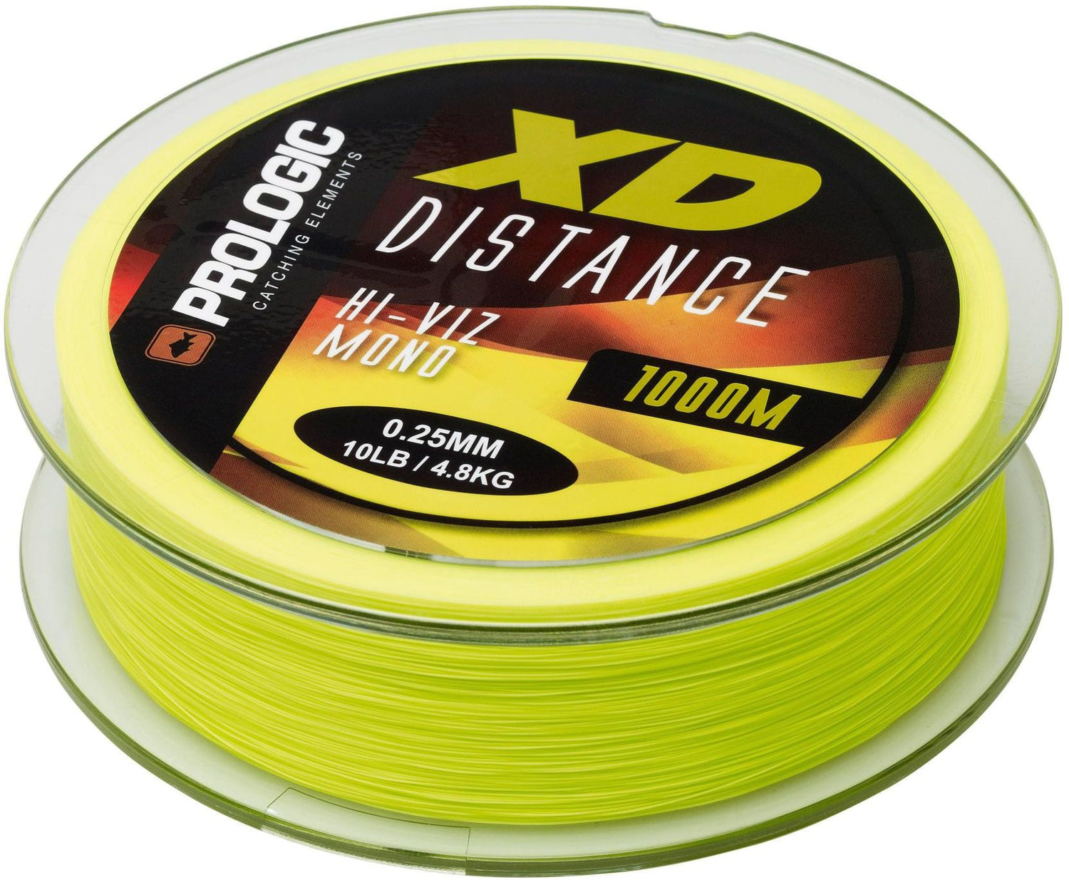 Fir Monofilament PROLOGIC XD Distance Mono Hi-Viz Yellow, 4.80kg, 0.25m, 1000m