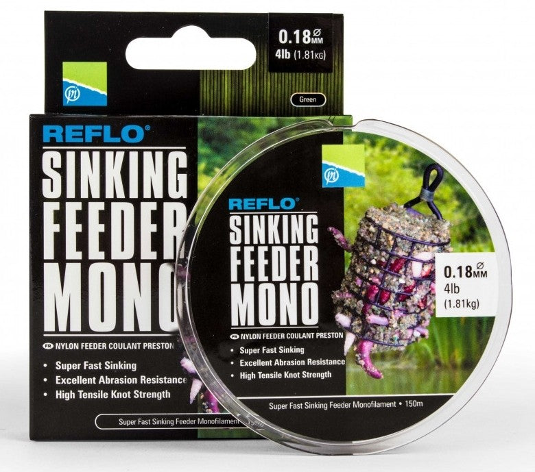 Fir Monofilament Preston Reflo Sinking Feeder 150m, 0.18mm, 1.81kg