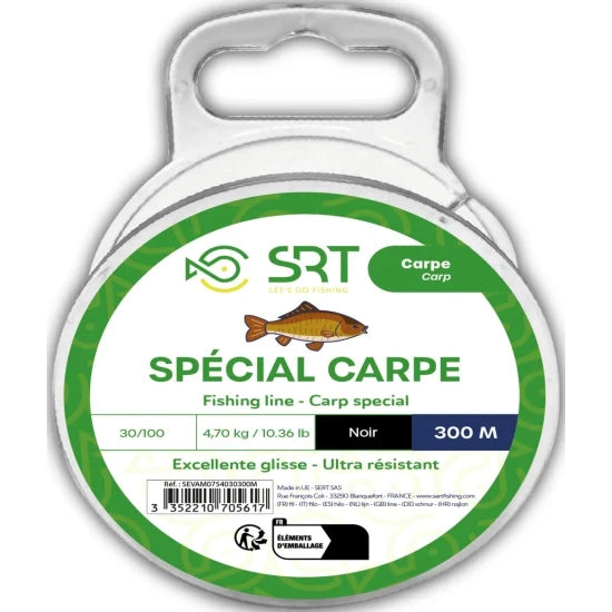 Fir Monofilament Sert, Special Crap Black, 6.97kg, 0.35mm, 300m