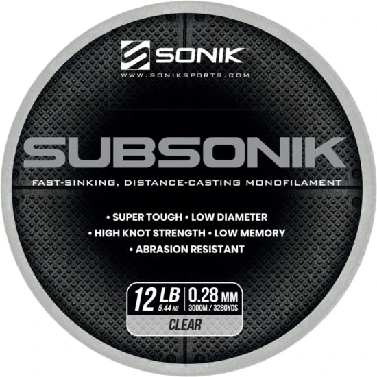 Fir Monofilament Sonik Subsonik Clear, 3000m, 8.16kg, 0.35mm