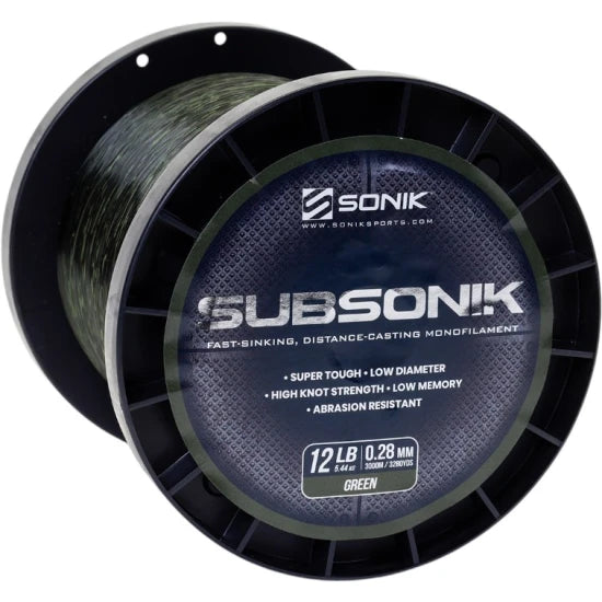 Fir Monofilament Sonik Subsonik Green, 3000m, 8.16kg, 0.35mm