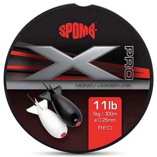Fir Monofilament Spomb X Pro Mono Red, 5kg-11lbs, 0.26mm, 300m