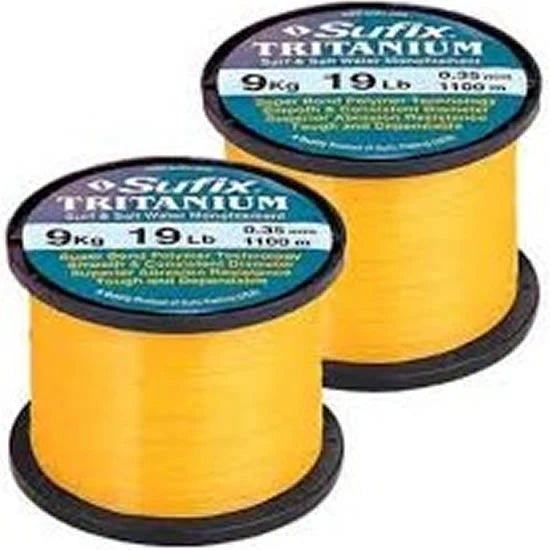 Fir Monofilament Sufix Tritanium, Neon Gold, 1750m, 0.28mm, 5.5kg/12lbs