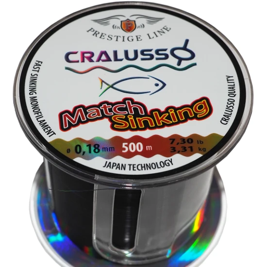 Fir Monofilament Scufundator Cralusso Match Sinking 500m 0.18mm 3.31kg
