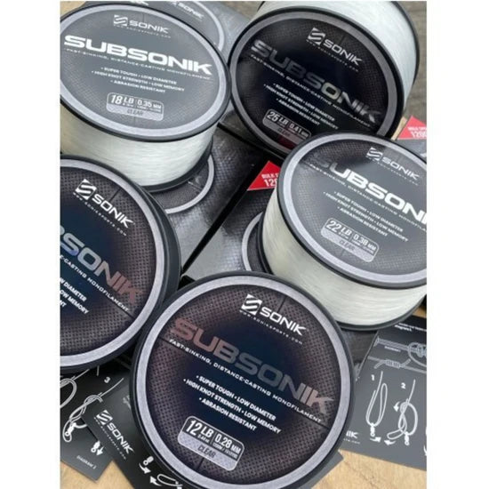 Fir Monofilament Sonik Subsonik Transparent, 1200m, 5.44kg, 0.28mm