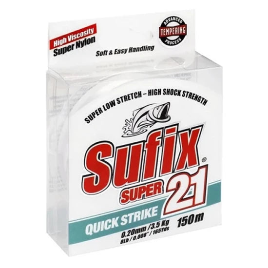 Fir Monofilament Sufix Super 21 150m, 0.14mm, 1.80kg