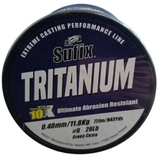 Fir Monofilament Sufix Tritanium, Camo Green, 9kg-20lbs, 0.37mm, 895m