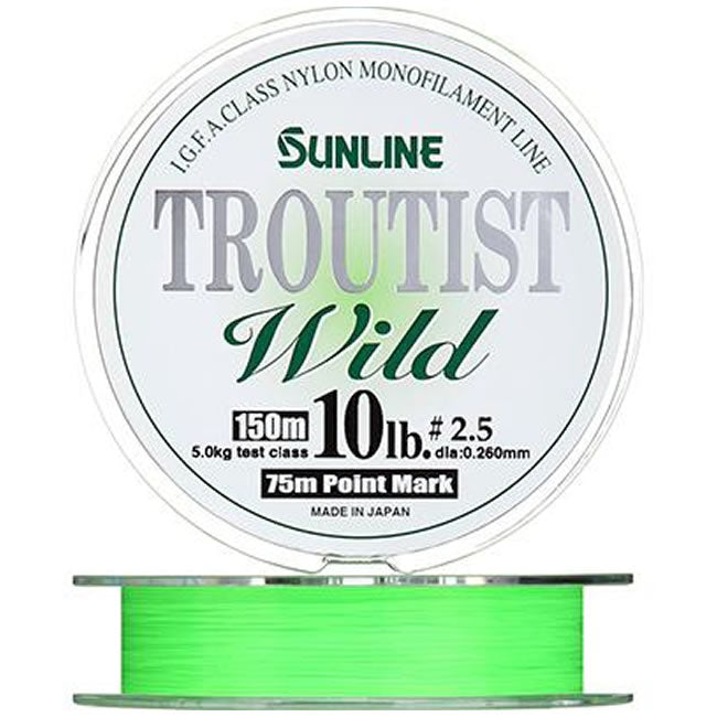 Fir Monofilament Sunline Troutist WILD HG, 4LB, 0.165mm, 150m