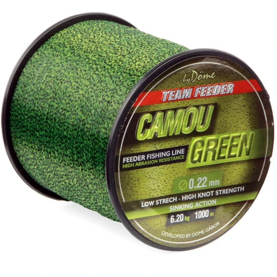 Fir Monofilament Team Feeder By Dome Camo Green, 16.10kg, 0.35mm, 1000m