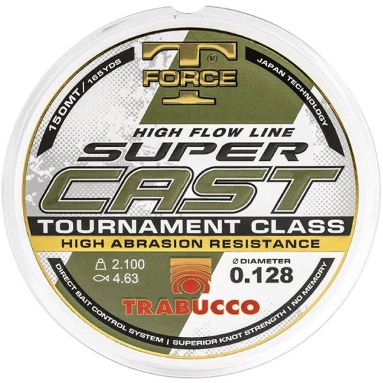 Fir Monofilament Trabucco T Force Super Cast, Pearl Green, 150m, 0.148mm, 2.80kg