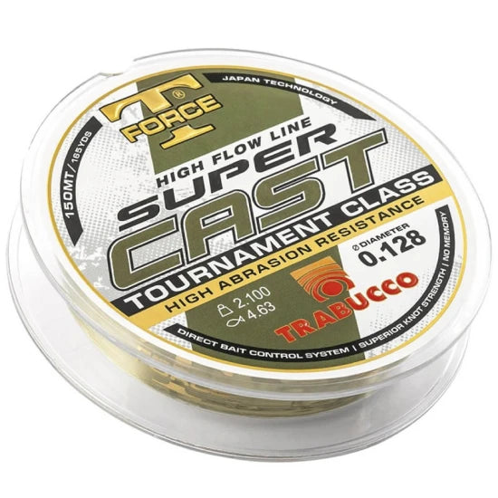 Fir Monofilament Trabucco T Force Super Cast, Pearl Green, 150m, 0.148mm, 2.80kg