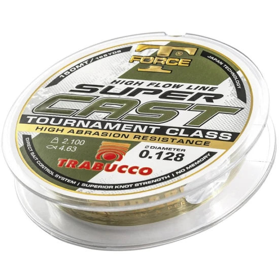 Fir Monofilament Trabucco T Force Super Cast, Pearl Green, 150m, 0.185mm, 4.60kg