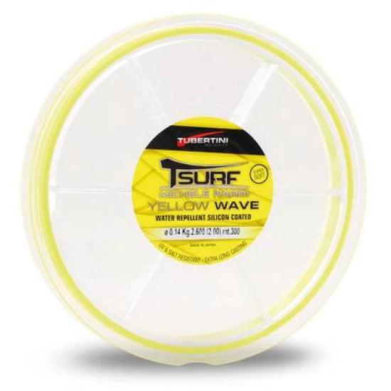 Fir Monofilament Tubertini T-surf Yellow, 2kg, 0.14mm, 300m