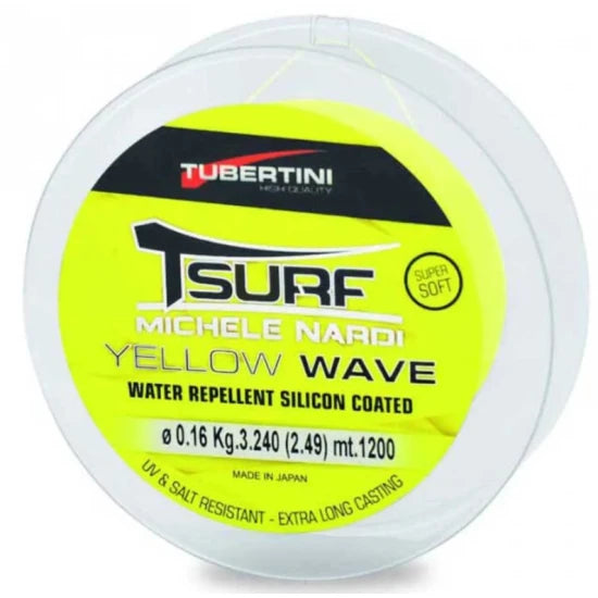 Fir Monofilament Tubertini T-surf Yellow, 3kg, 0.18mm, 1200m