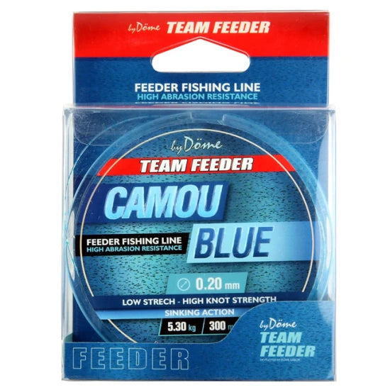 Fir Monofilament Team Feeder By Dome Camou Blue 300m 0.22mm 6.20kg