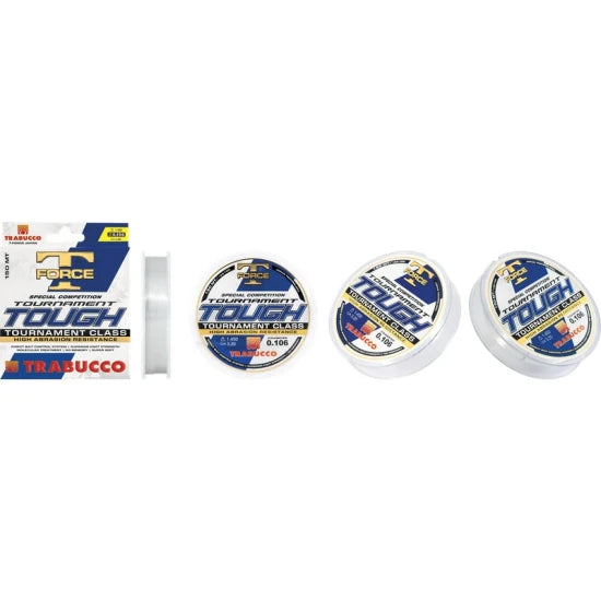 Fir Monofilament Trabucco T-force Tournament Tough New, Transparent, 0.12mm, 2.10kg, 150m