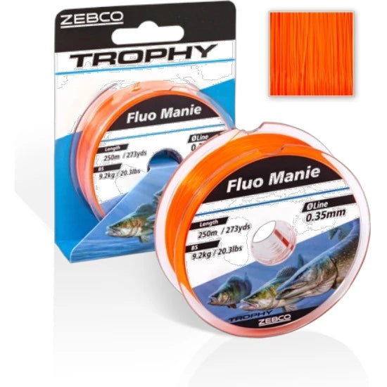 Fir Monofilament Zebco Trophy Fluo Manie, 9.20kg, 0.35mm, 250m