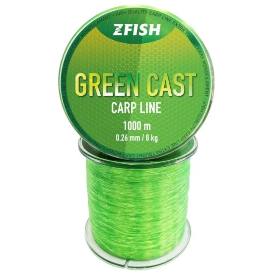 Fir Monofilament Zfish Green Cast Carp Line, Green, 9.5kg, 0.28mm, 1000m