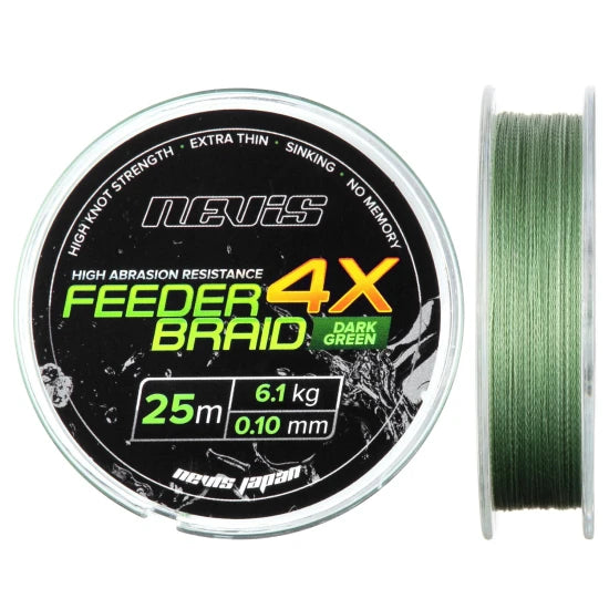 Fir Multifilament Nevis Feeder Braid 25m 0.14mm 11kg