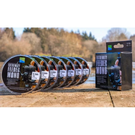 Fir Preston Extremity Feeder Mono, Clear, 2.27kg-5lbs, 0.20mm, 300m