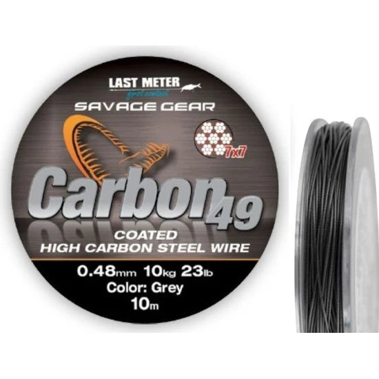 Fir Savage Gear Pentru Struna 7x7 Carbon 49, 0.60mm, 16kg, 10m