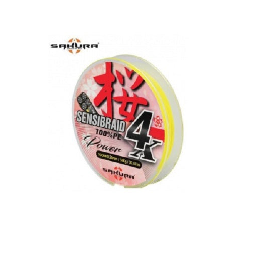 Fir Sakura Sensibraid 4X 0.08 mm 150 m Yellow