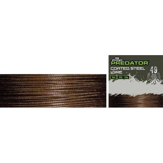 Fir Struna Fox Rage 49-s Coated Steel Wire, 26lb/12kg, 10m