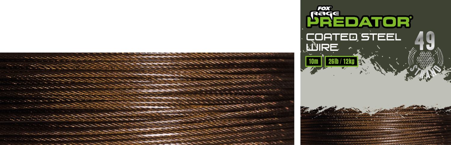 Fir Struna Fox Rage 49-S Coated Steel Wire, 40lb/18kg, 10m
