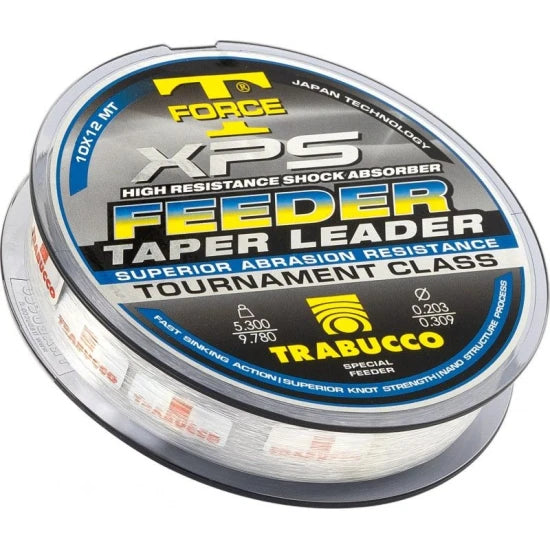 Fir Trabucco T-force Xps Feeder Taper Leader, 0.203-0.283mm, 10x12m, 5.300kg