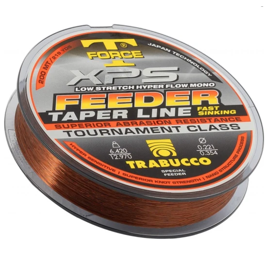 Fir Trabucco T-force Xps Feeder Taper Line, 6.420kg, 0.221-0.354mm, 200m