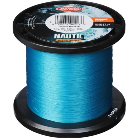 Fir Textil Berkley Nautil Braid X8, Aqua Blue, 2000m, 0.14mm, 6.8kg