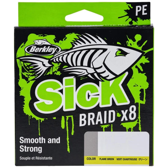 Fir Textil Berkley Sick Braid, Flame Green, 0.08mm, 6kg 2000m