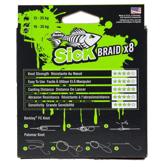 Fir Textil Berkley Sick Braid, Flame Green, 0.08mm, 6kg 2000m
