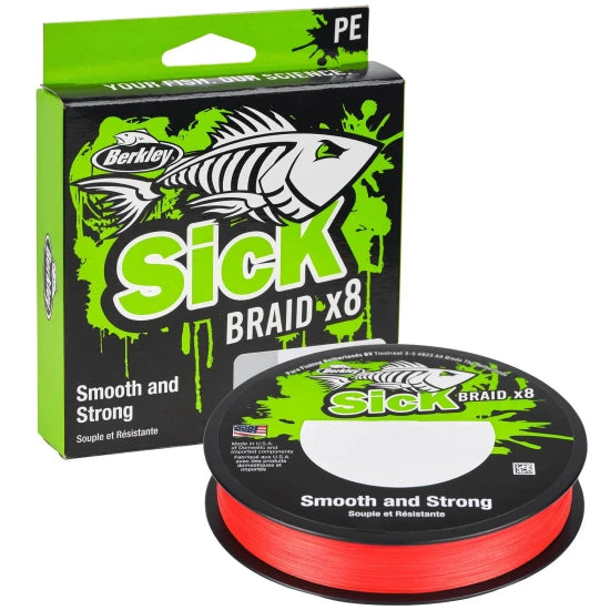 Fir Textil Berkley Sick Braid, Red, 0.19mm, 18kg 2000m