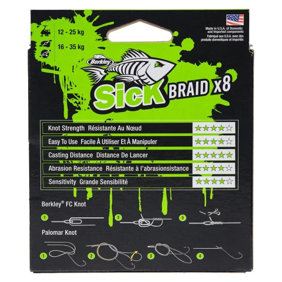 Fir Textil Berkley Sick Braid, Red, 0.19mm, 18kg 2000m