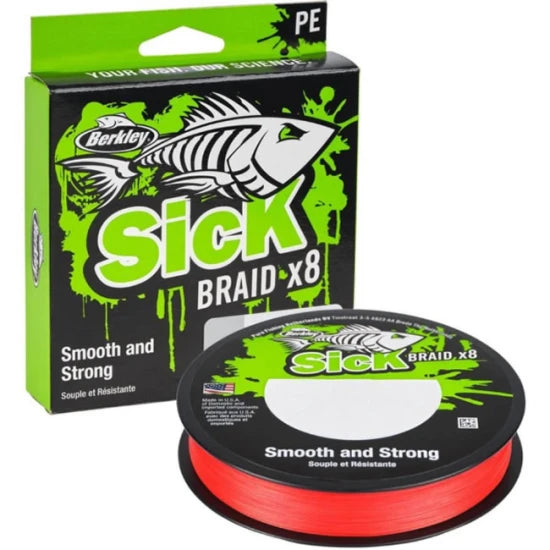 Fir Textil Berkley Sick Braid, Red, 150m, 0.10mm, 7.5kg
