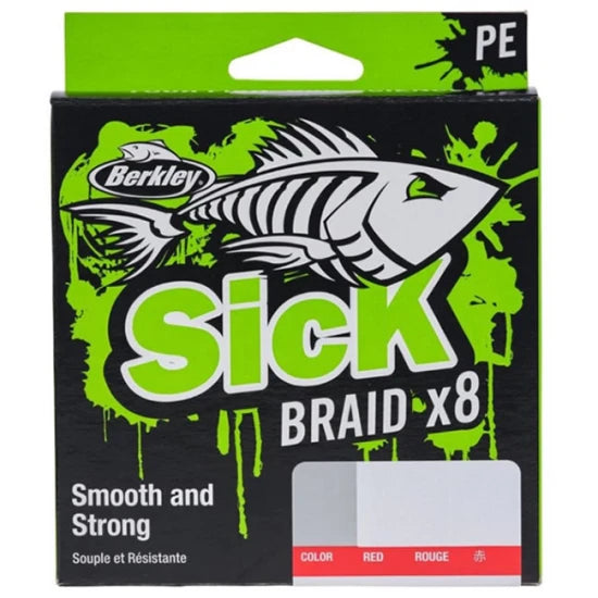 Fir Textil Berkley Sick Braid, Red, 150m, 0.10mm, 7.5kg