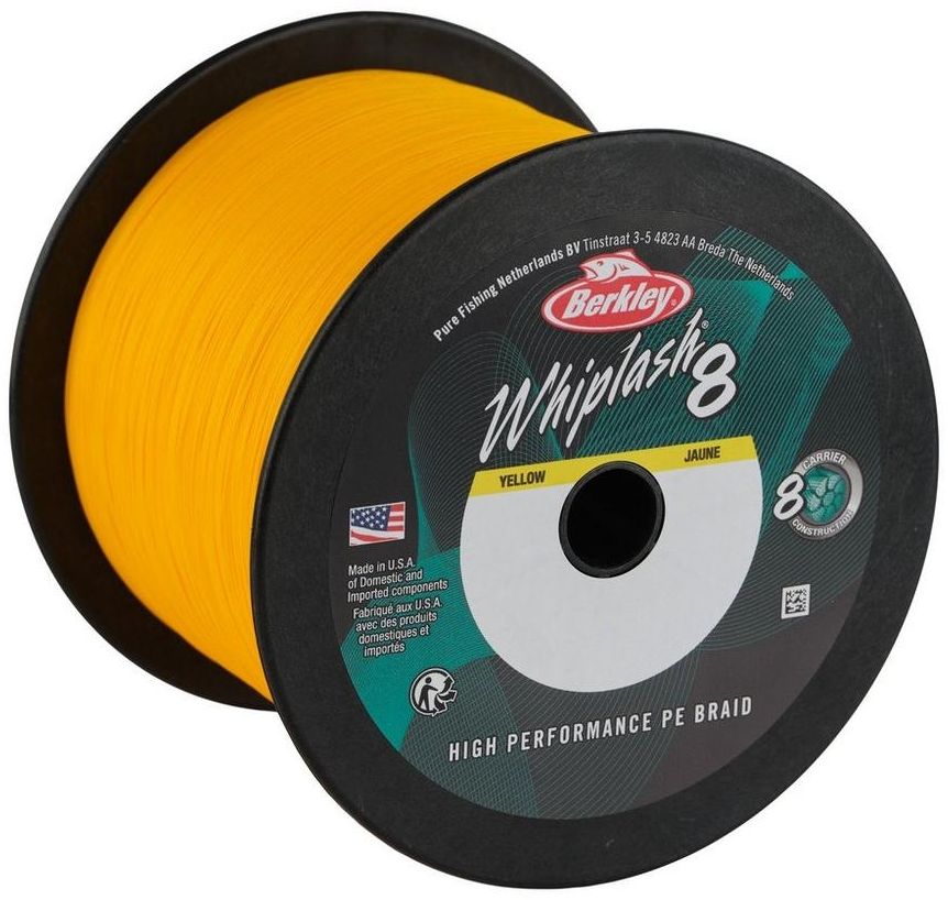 Fir Textil BERKLEY Whiplash 8 PE, Yellow, 0.18mm, 23.3kg, 2000m