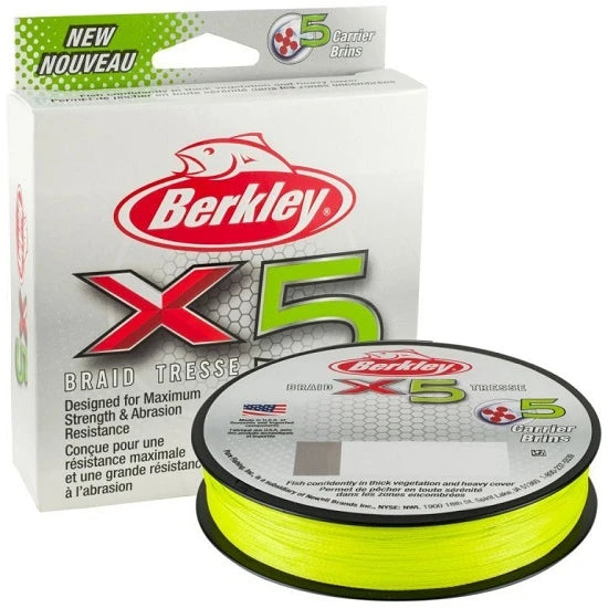 Fir Textil Berkley X5 Fluro Verde 0.12mm 12.00kg 150m