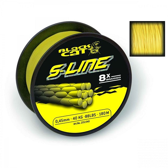 Fir Textil BLACK CAT S-Line, Yellow, 0.55mm, 70kg, 250m
