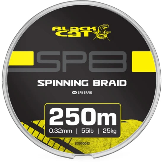Fir Textil Black Cat Sp8 Braid Sky Grey, 0.32mm, 25kg, 250m