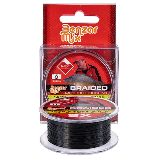 Fir Textil Benzar Braided Method Hooklink 10m, 0.10mm, 6.14kg