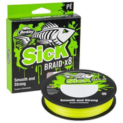 Fir Textil Berkley Sick Braid, Hv Yellow, 150m, 0.06mm, 5.4kg