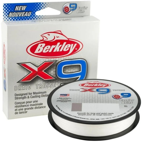 Fir Textil Berkley X9 Braid, Crystal, 0.12mm, 12.1kg, 150m